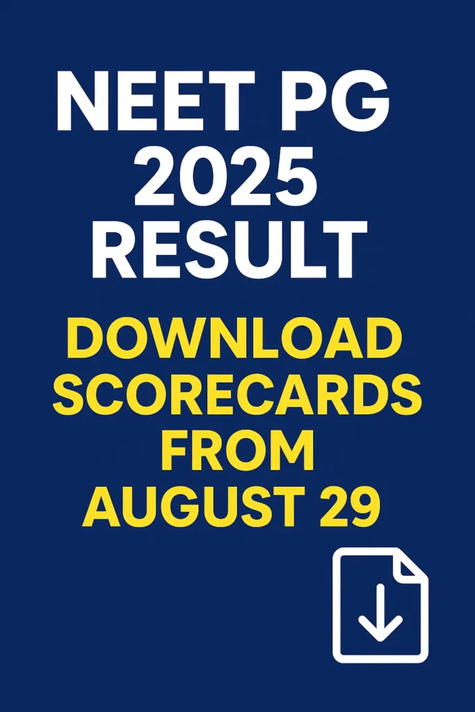 NEET PG 2025 Result Declared