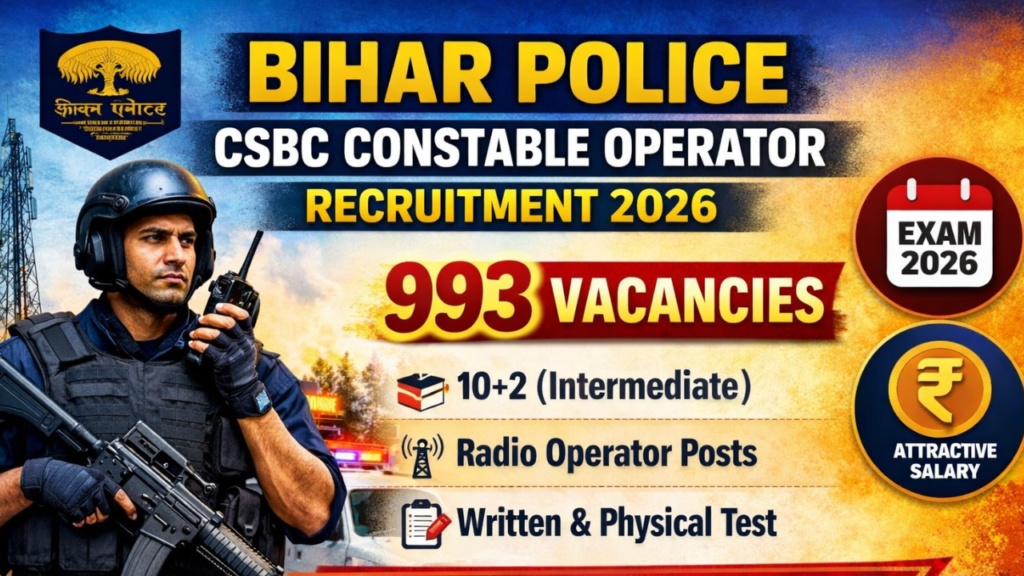 Bihar Police Constable Operator Recruitment 2026