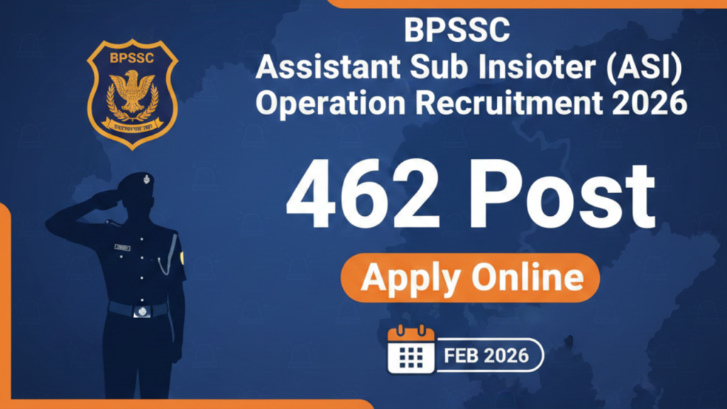 BPSSC Assistant Sub Inspector ASI Operation Recruitment 2026