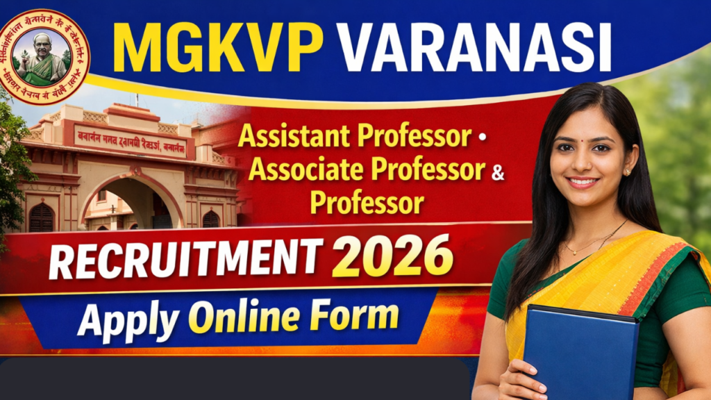 MGKVP Varanasi Assistant Professor Recruitment 2026